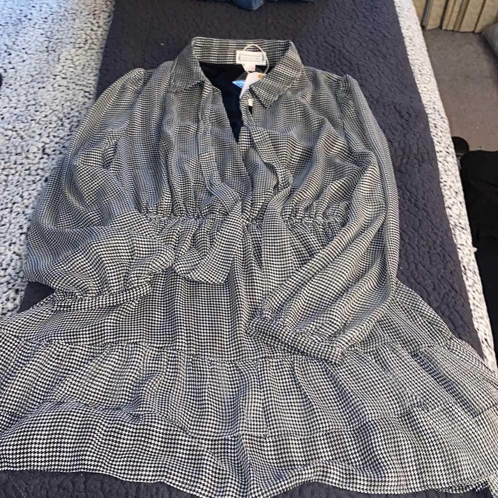 Black and white checker dress